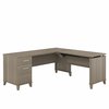 Bush Business Furniture Somerset 72W 3 Position Sit to Stand L Shaped Desk in Ash Gray SET014AG